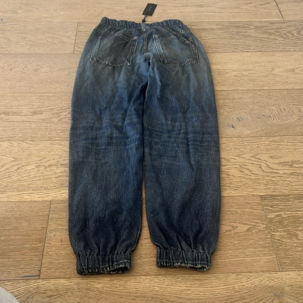 rag & bone blue faux denim joggers - Picture 3 of 3